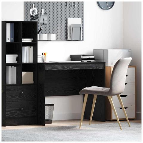 Scrivania da scrittura in rovere nero Rovere nero Truciolare - Foto 2