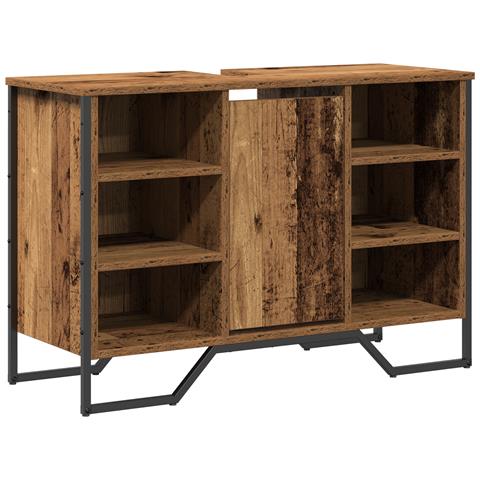 Mobile Lavabo da Bagno Legno Vecchio 91x35x60 cm Legno Ingegnerizzato - Foto 1