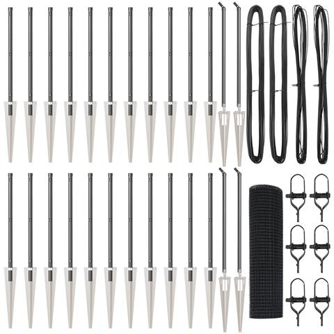 Recinzione in Rete Saldat di con 13 Punti di Ancoraggio Grigio 0.6x50 m Acciaio - Foto 1