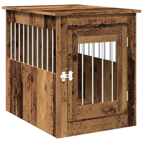 Gabbia Cani da Arredamento Legno Antico Legno Multistrato - Foto 1