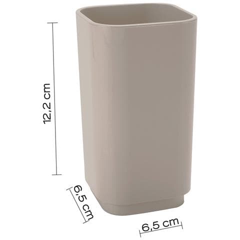 Portaspazzolini D'appoggio In Plastica Riciclata 6398 Serie Seventy Beige - Foto 2