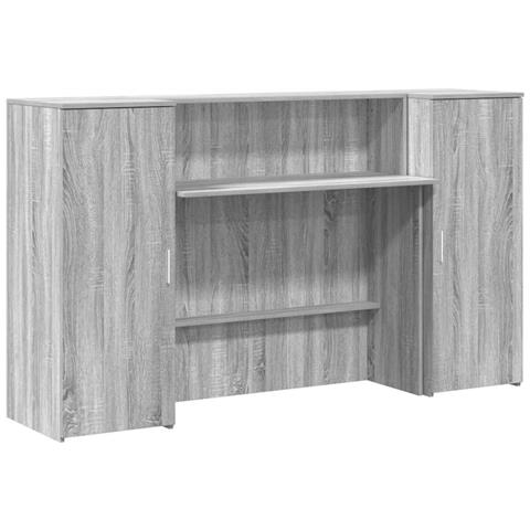Banco Reception Grigio Sonoma 180x50x103,5 cm Legno Multistrato - Foto 1