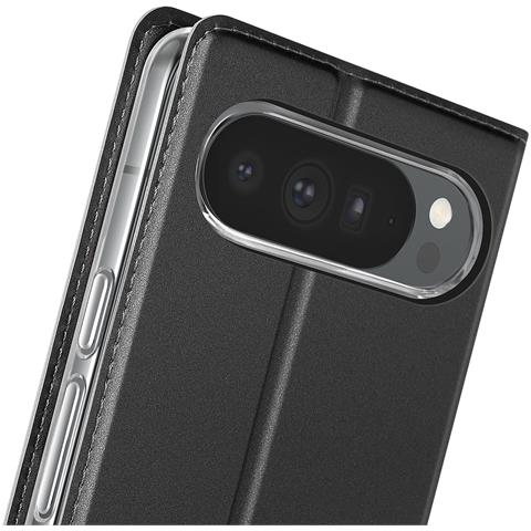 Custodia A Libro Per Google Pixel 10 Pro Xl Con Portacarte Serie Skin Pro, Nero - Foto 5