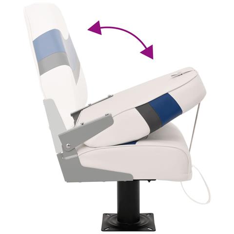 Set Sedile da Barca Pieghevole 4 pz con Schienale Alto - Foto 9