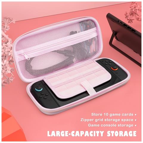 Kit Di Protezione Sakura Compatibile Con Switch 2: Custodia Eva, Proteggi Schermo, Supporto E Copri-pulsanti - Foto 6