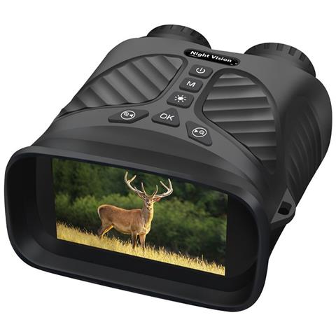 Binocolo Digitale Portatile 2.5k Uhd Per Visione Notturna Con Zoom 4x E rarossi, Ideale Per Attività All'aperto Black - Foto 1