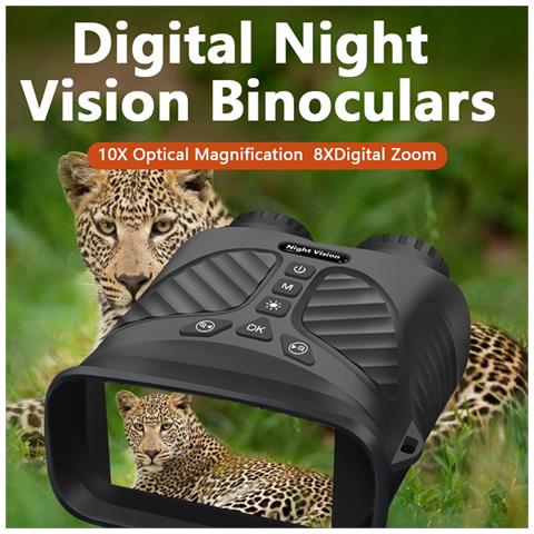 Binocolo Digitale Portatile 2.5k Uhd Per Visione Notturna Con Zoom 4x E rarossi, Ideale Per Attività All'aperto Black - Foto 7