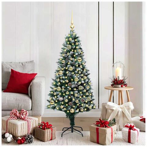 Albero di Natale artificiale con 150 LED Verde 150 cm - Foto 2