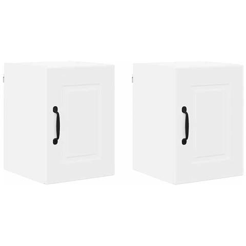 Pensile cucina 2 pcs Bianco 30 x 31 x 40 cm Legno multistrato - Foto 1