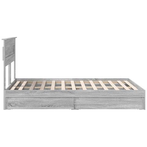 Letto con Contenitore con testiera Grigio Sonoma 160 x 200 cm - Foto 9