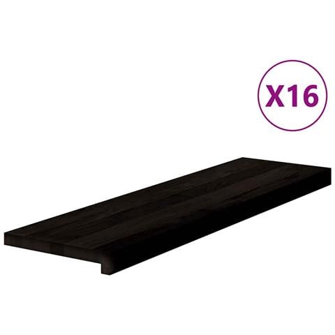 Gradini 16 pz Marrone Scuro 90x30x2 cm Legno Massello Rovere - Foto 1