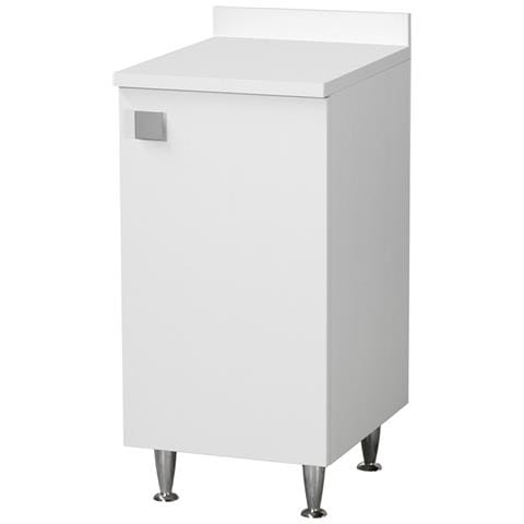 Mobiletto Con Alzatina Bianco | Mobile Multiuso Con Piedini In Metallo E Ripiano Regolabile | Già Assemblato Per Bagno, Lavanderia, Cucina E Ingresso - Foto 1