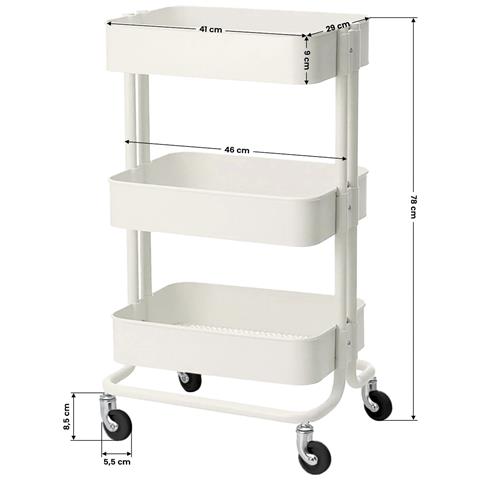 Carrello cosmetico HS09 bianco - Foto 2