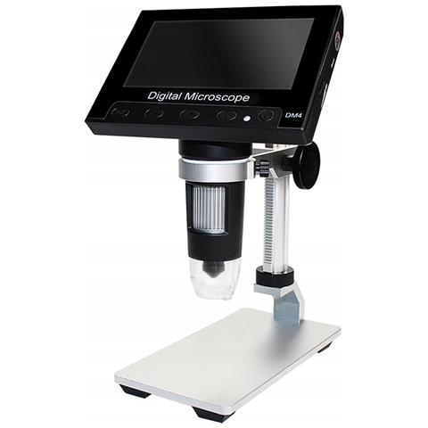 Microscopio Digitale Dm4-z04008 - Schermo Lcd 4,3"" | Ingrandimento 50x-1000x | Connessione Pc, 8 Led Regolabili, Microsd - Foto 1