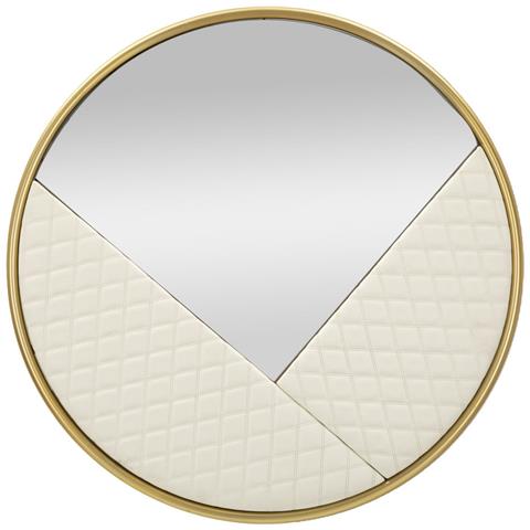 Specchio Con Cornice Vkh487-bianco-metallo-80x3x80 Cm - Foto 1