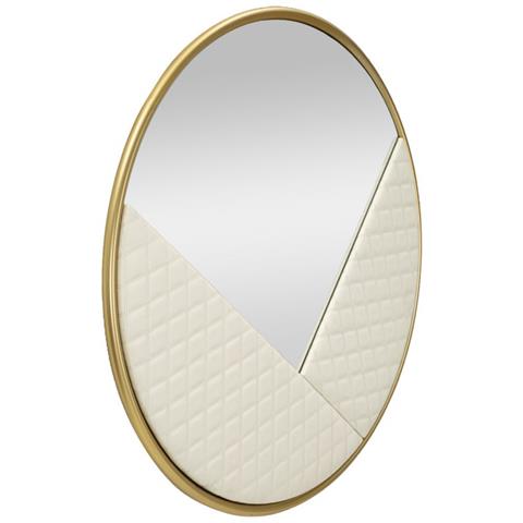 Specchio Con Cornice Vkh487-bianco-metallo-80x3x80 Cm - Foto 2