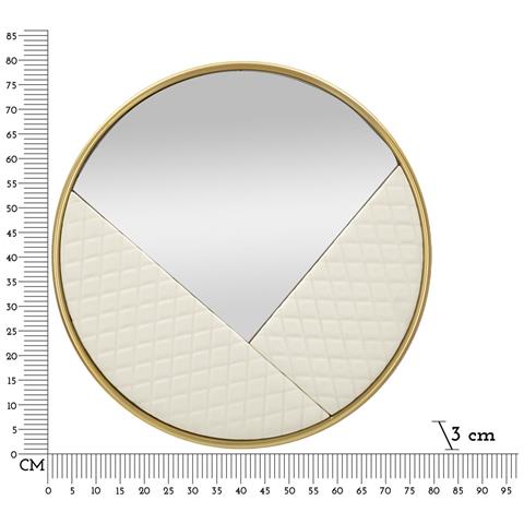 Specchio Con Cornice Vkh487-bianco-metallo-80x3x80 Cm - Foto 7