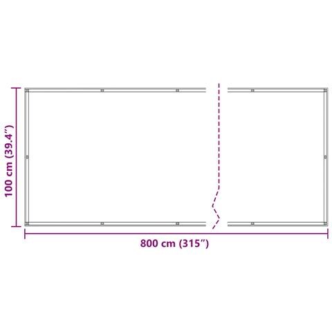 Schermo da balcone Blu 100 x 800 cm Tessuto Oxford - Foto 7