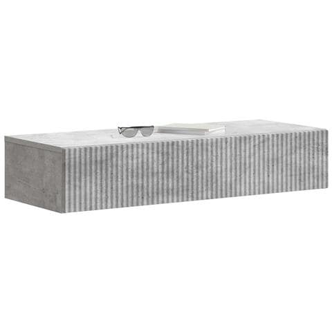 Tavolino da Parete Laterale Grigio Cemento 87,5 x 34,5 x 17 cm - Foto 2