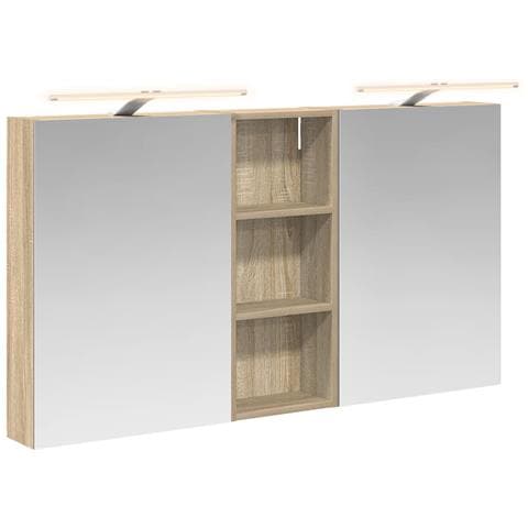 Set di Armadi da Bagno con lo scaffale 3 pcs 130 x 14,5 x 70 cm - Foto 1
