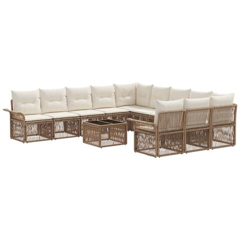 Set Divano da Giardino 12 pcs Beige polyrattan - Foto 1
