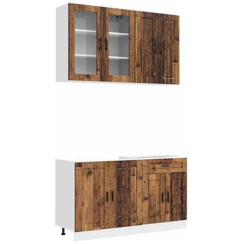 Unità Cucina PORTO 4 pcs Legno antico Legno ingegnerizzato - Foto 1