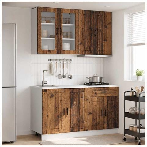 Unità Cucina PORTO 4 pcs Legno antico Legno ingegnerizzato - Foto 2
