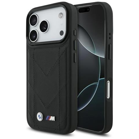 Custodia Per Iphone 17 Pro In Pelle Nera Magsafe Bmw M - Foto 1