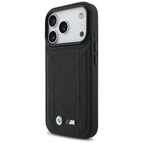 Custodia Per Iphone 17 Pro In Pelle Nera Magsafe Bmw M - Foto 2