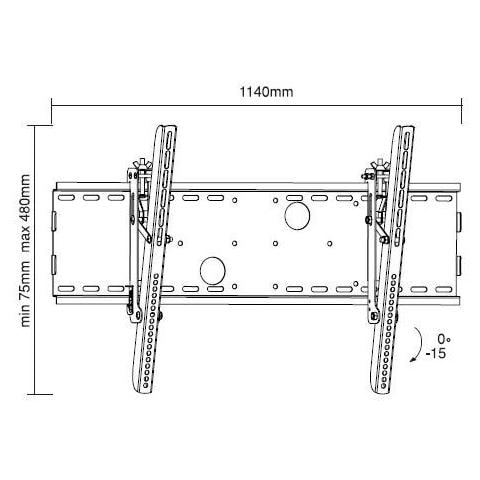 PlanoFlat 71-15 Supporto a Parete per Schermi LED / LCD / PLASMA 52-71'' Portata Max 75Kg - Foto 2