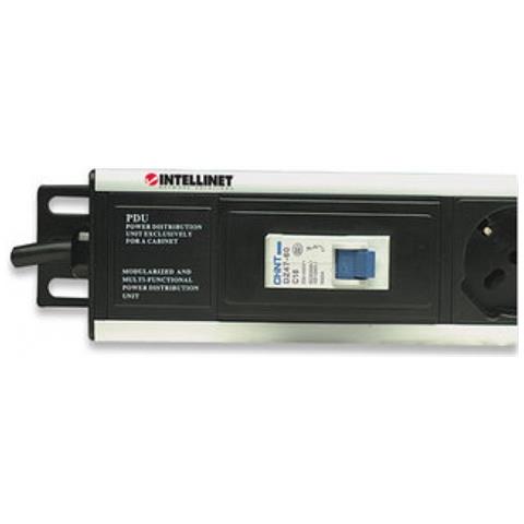 I-CASE STRIP-12A - Multipresa verticale per armadi rack 12 posti con magnetotermico - Foto 2