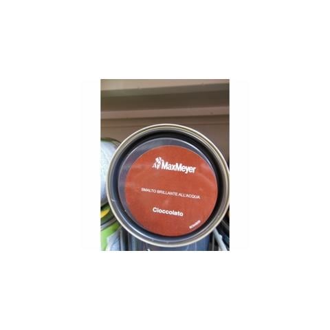 Smalto Acrilico All'Acqua Pronto All'Uso, Finitura Brillante, Latta Da 500 Ml, Resa 3,5-5,5 Mq Cioccolato - Foto 1