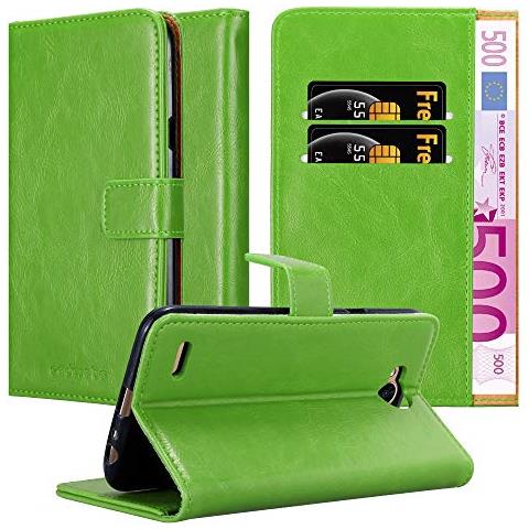 Custodia Compatibile Con Lg X Power 2 In Verde Erbe - Coperchio Protettiva Con Chiusura Magnetica, Funzione Stand E Tasca Per Le Carte - Foto 1