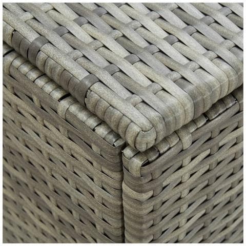 Baule da Giardino in Polyrattan 180x90x70 cm Grigio - Foto 8
