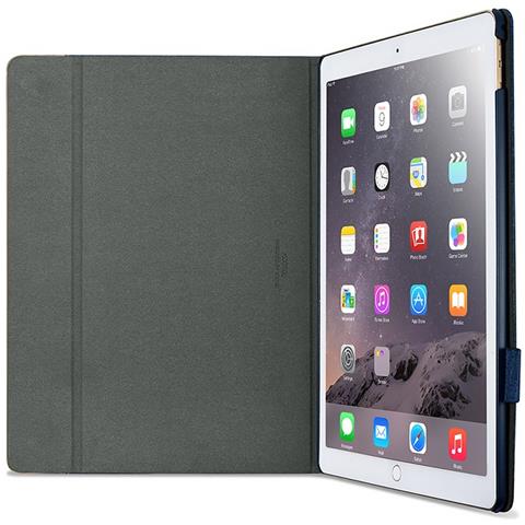 Folio Per Ipad Pro 12,9 Pollici 2017 In Tessuto E Pelle Serie Erudizione Nero - Foto 3