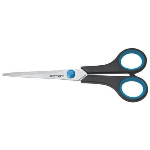 Forbici Easy Grip Lame Diritte E Simmetriche Blu / nero 18 Cm E-30271 00 - Foto 1