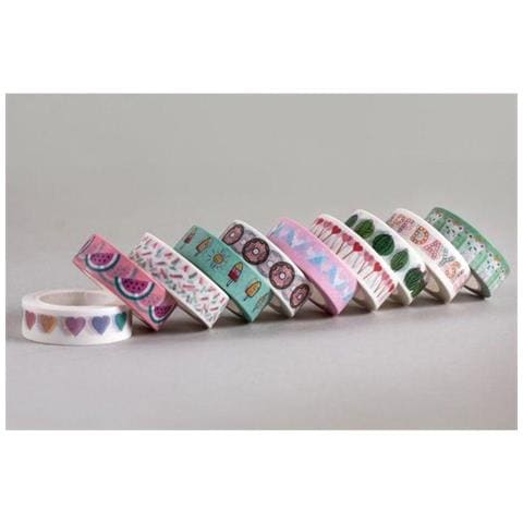 Washi Tape 10 M X 1,5 Cm - Pioggerella - Foto 1