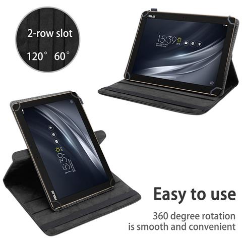 Cadorabo Custodia Per Tablet Compatibile Con Asus Zenpad 10 (10.1 Zoll) In Nero - Coperchio Protettivo A 360 Gradi Fatto Di Finta Pelle Con Funzione Di Stand E Banda Elastica - Foto 2
