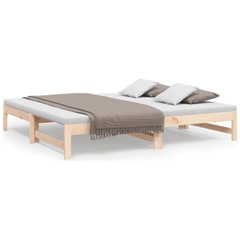 Dormeuse Estraibile 2x (75x190) cm Legno Massello di Pino - Foto 1