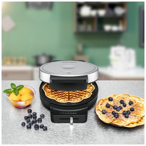 WA 850 piastra per waffle 1 waffle 850 W Nero, Argento - Foto 2