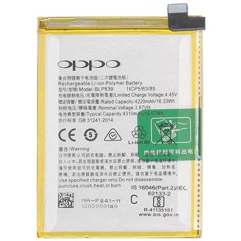 Batteria Litio Integrata Originale Blp839 Bulk Per A94 5g - A95 5g - Reno5 Z - F19 Pro+ 5g - Foto 1