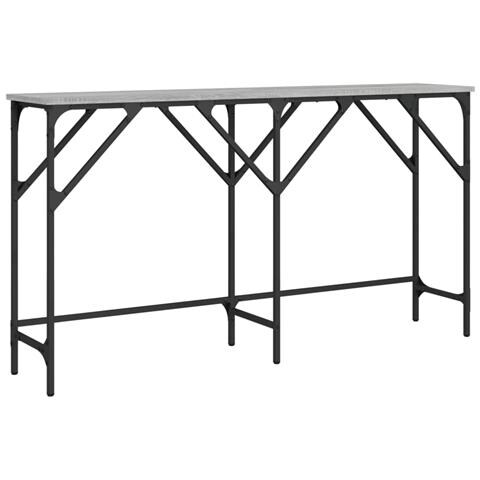 Tavolo Consolle Grigio Sonoma 140x29x75 Cm In Legno Multistrato - Foto 2