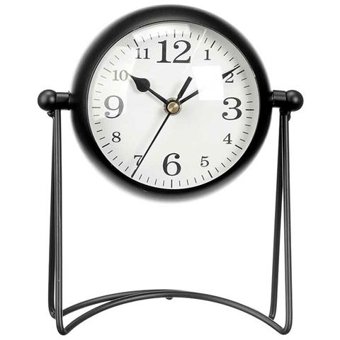 Orologio Da Tavolo Nero Metallo 15,5 X 20 X 11 Cm (4 Unità) - Foto 3