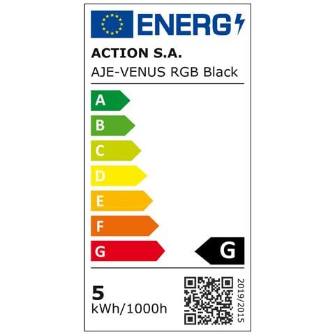 Lampada Da Tavolo Activejet Aje-venus Rgb Nero Plastica 5 W 230 V 16 X 5 X 16 Cm - Foto 2