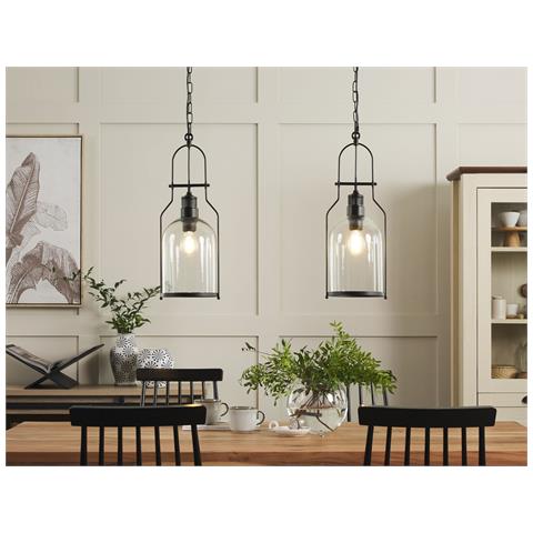 Lampadario Bashilo Metallo Nero - Foto 1