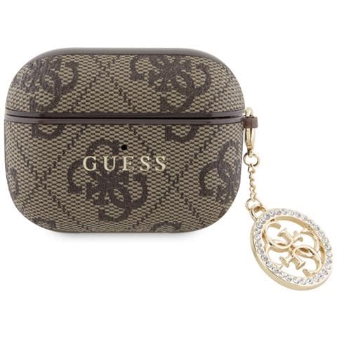 Cover Per Airpods Pro 4g Script Con Charm Brillante Ornato Da Strass, Marrone - Foto 1