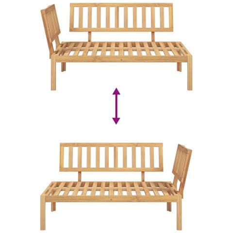 Divano Angolare Da Giardino Pallet In Legno Massello Di Acacia - Foto 2