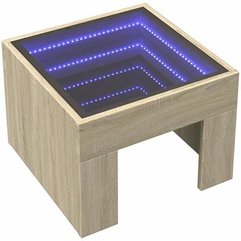 Comodino Con Led Infinity Rovere Sonoma 40x40x30 Cm - Foto 3