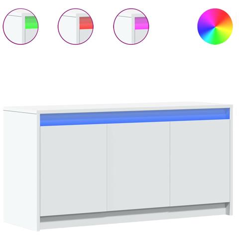 Mobile Porta Tv Con Led Bianco 100x34x50 Cm In Truciolato - Foto 2