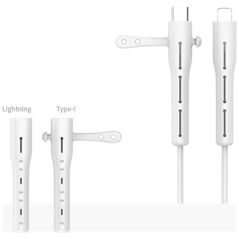 Proteggi Cavo Caricabatterie, Spirale Proteggi Cavo Compatibile Con Iphone 18w / 20w White - Foto 2